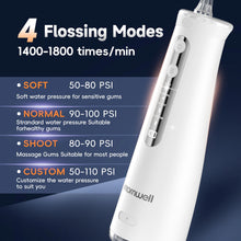 Cordless Water Dental Flosser 4 Jet Tips 4 Modes