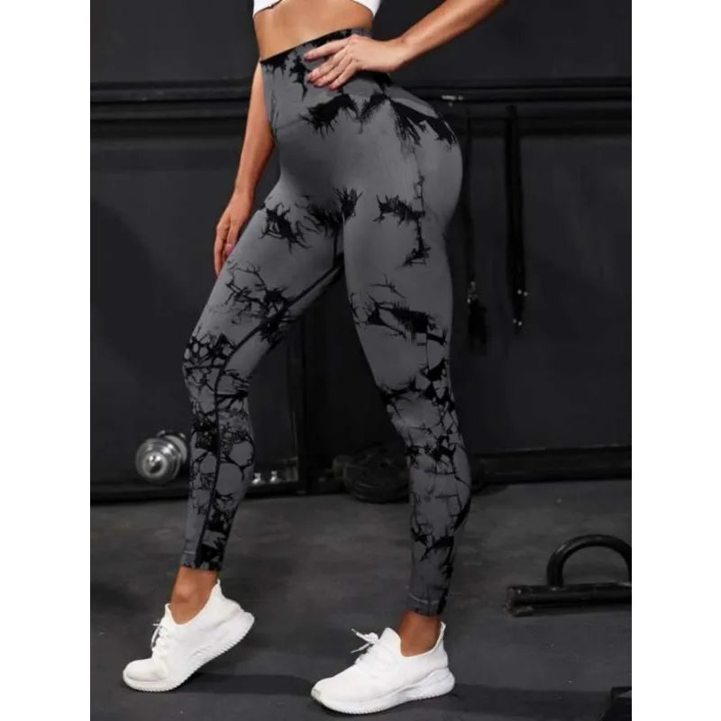 Seamless High Waist Tie Dye Leggings