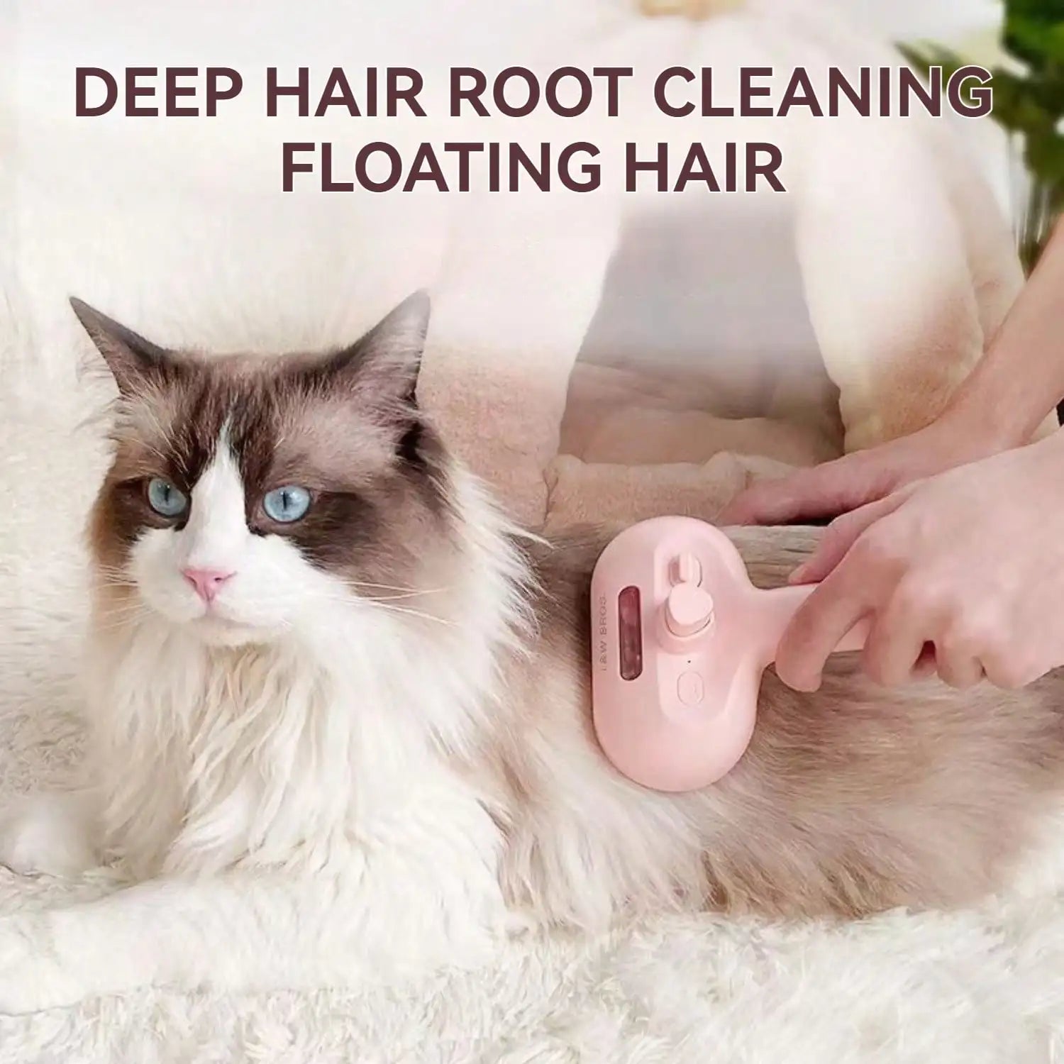 Cat Steam Brush Spray Hair Removal Comb for Shedding and Grooming