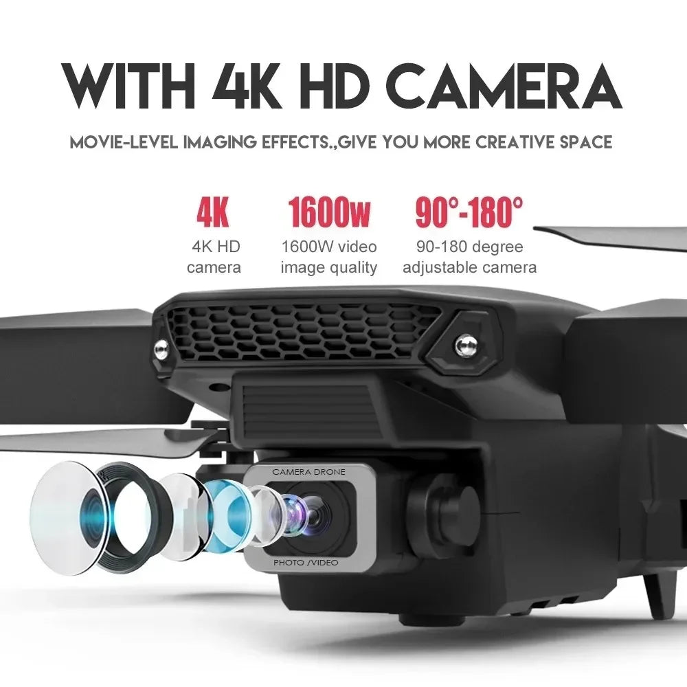 E88Pro 4K With 3 Battery 1080P Wide Angle HD Camera Foldable Drone