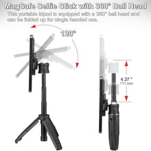 Magnetic Smartphone Tripod Mini Extendable Selfie Stick 360° Ball Head for iPhone