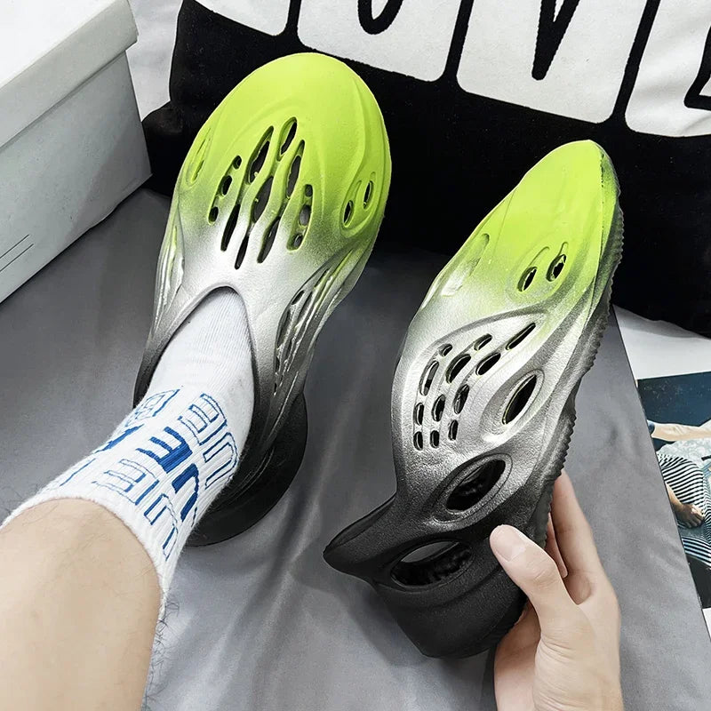 Beach Hole Anti Slip Tie Dyed Designer Shoes