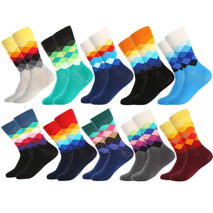 Multiple Pairs Geometric Print Socks