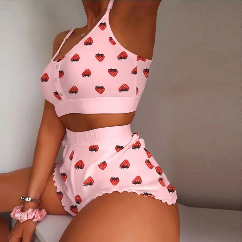 Two-Piece Designer Print Pajama Set