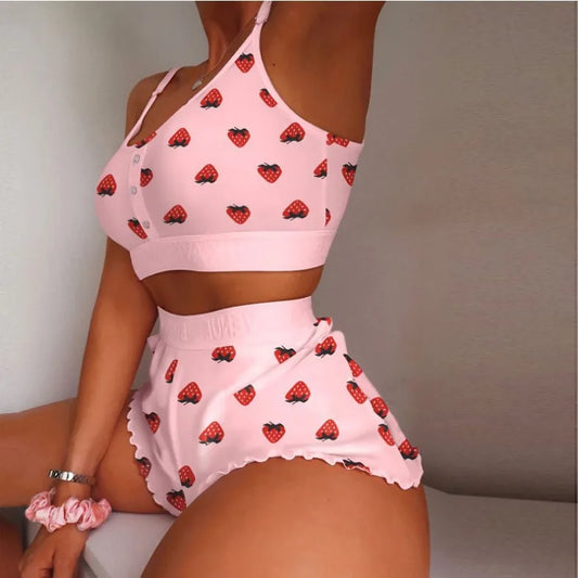 Two-Piece Designer Print Pajama Set