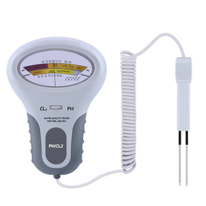 PH Chlorine Cl2 Level Meter Tester with Probe Water Quality Testing Device