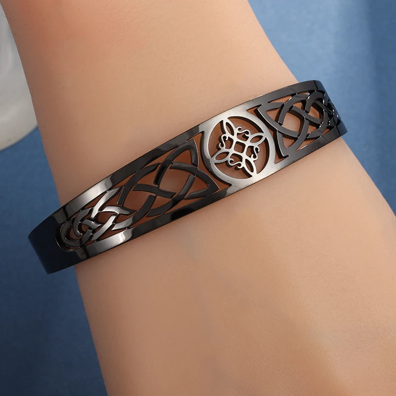 Witch Knot Cuff Stainless Steel Bracelet
