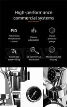 CAFOVO CM6005 Commercial Espresso Machine 3100W Dual Pump Triple Boiler PID Temperature Control 3-Hole Steam Wand