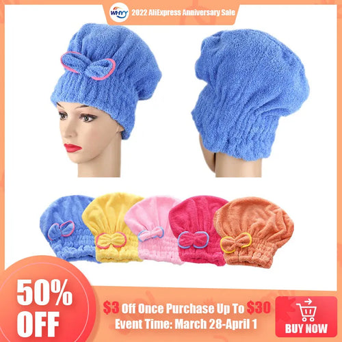 Microfiber Bowknot Wrap Quick Hair Drying Towel