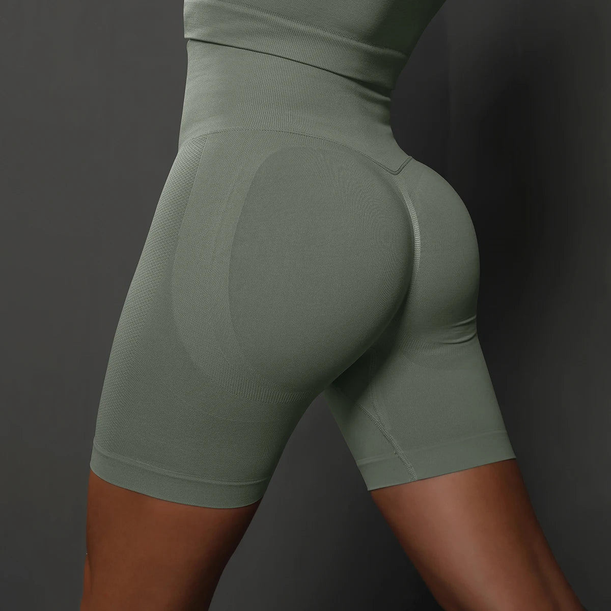 Seamless High Waist Sports Shorts