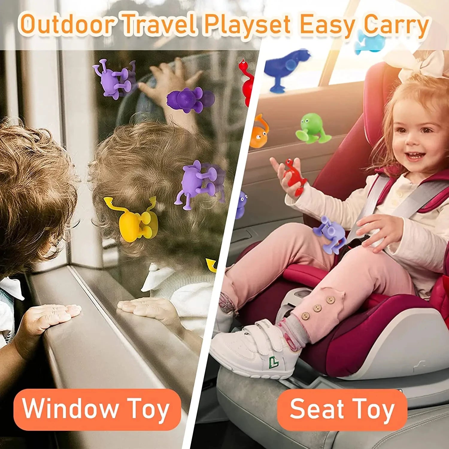 Soft Silicone Building Blocks Suction Toy Animal Shapes