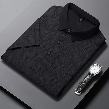 Designer Print Business Casual Short-sleeved Polo Shirt