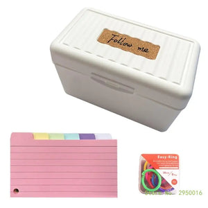 150/200 Sheets Tabbed Colorful Divided Index Card with Box