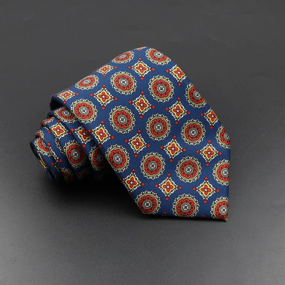 Silk 7.5cm Soft Colorful Novelty Necktie