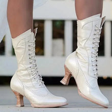 British Retro Faux Leather Knight Boots