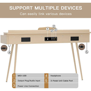 88- Key Hammer Weighted Digital Keyboard Piano