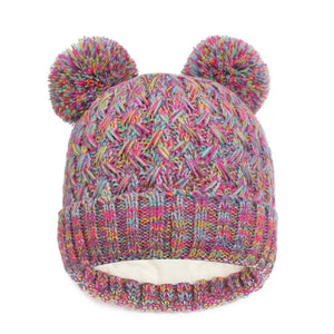 Knitted Hat Gloves Scarf Set