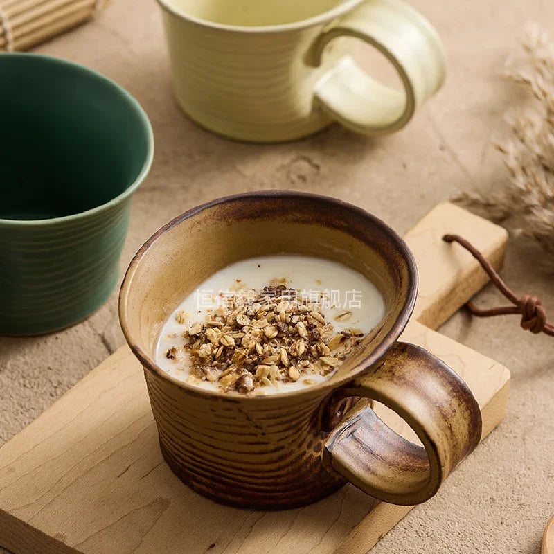 Japanese Coarse Pottery Retro Cappuccino Cup