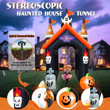 12FT Halloween Haunted House Inflatable Archway with LED Light