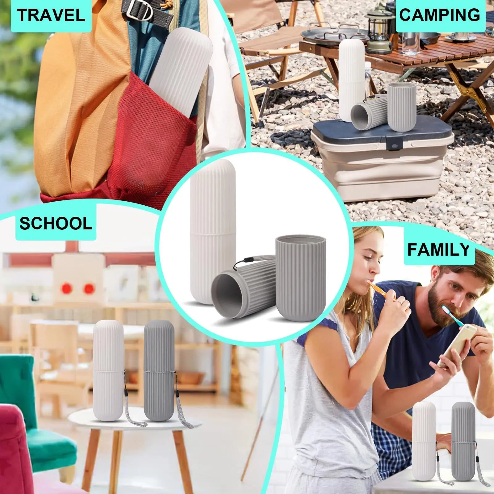 Travel Toothpaste Toothbrush Portable Storage Box