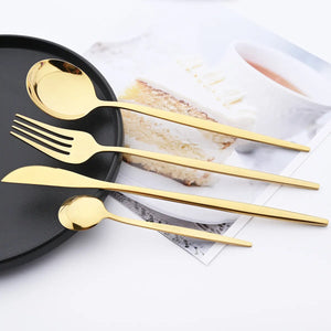 48pcs Stainless Steel Tableware Set