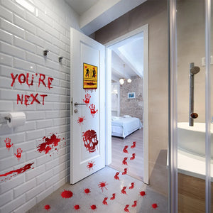 Halloween Bloody Wall Stickers Decorations