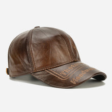 Genuine Leather Designer Print Baseball Cap