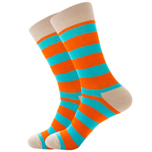 Happy Colorful Striped Argyle Geometric Print Socks