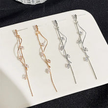 Long Crystal Tassel Earrings For Women