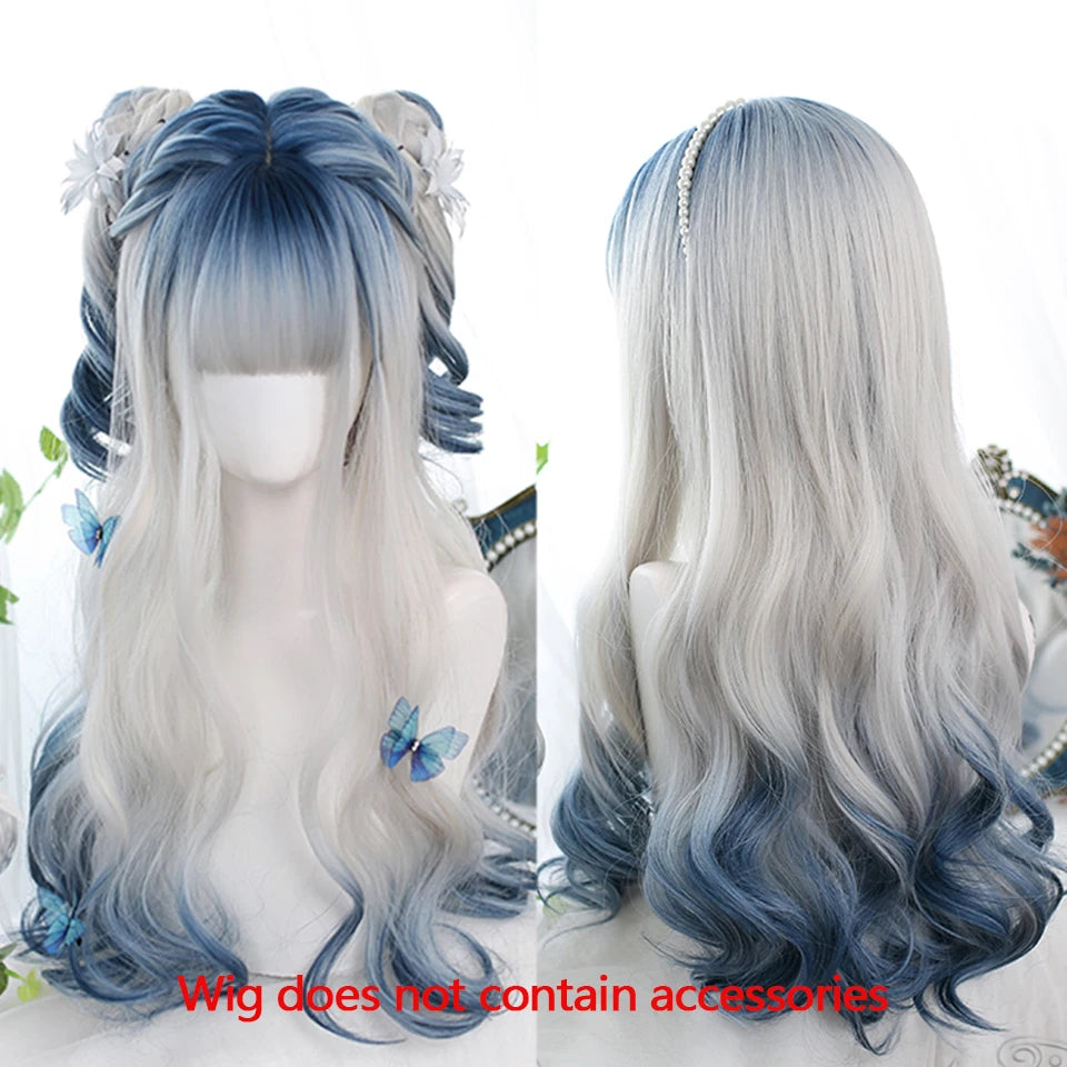 Synthetic Long Straight Lolita Wig with Bangs