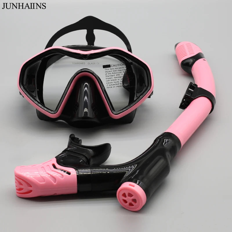 Anti-Fog Silicone Tempered Glass Snorkeling Mask