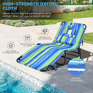 350lbs Capacity Lounge Chair with Face Hole