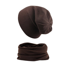 2pcs Soft Elastic Beanie Hat and Scarf Set