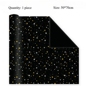 50*70cm Star Wrapping Paper Meteor Ribbon Gift Box