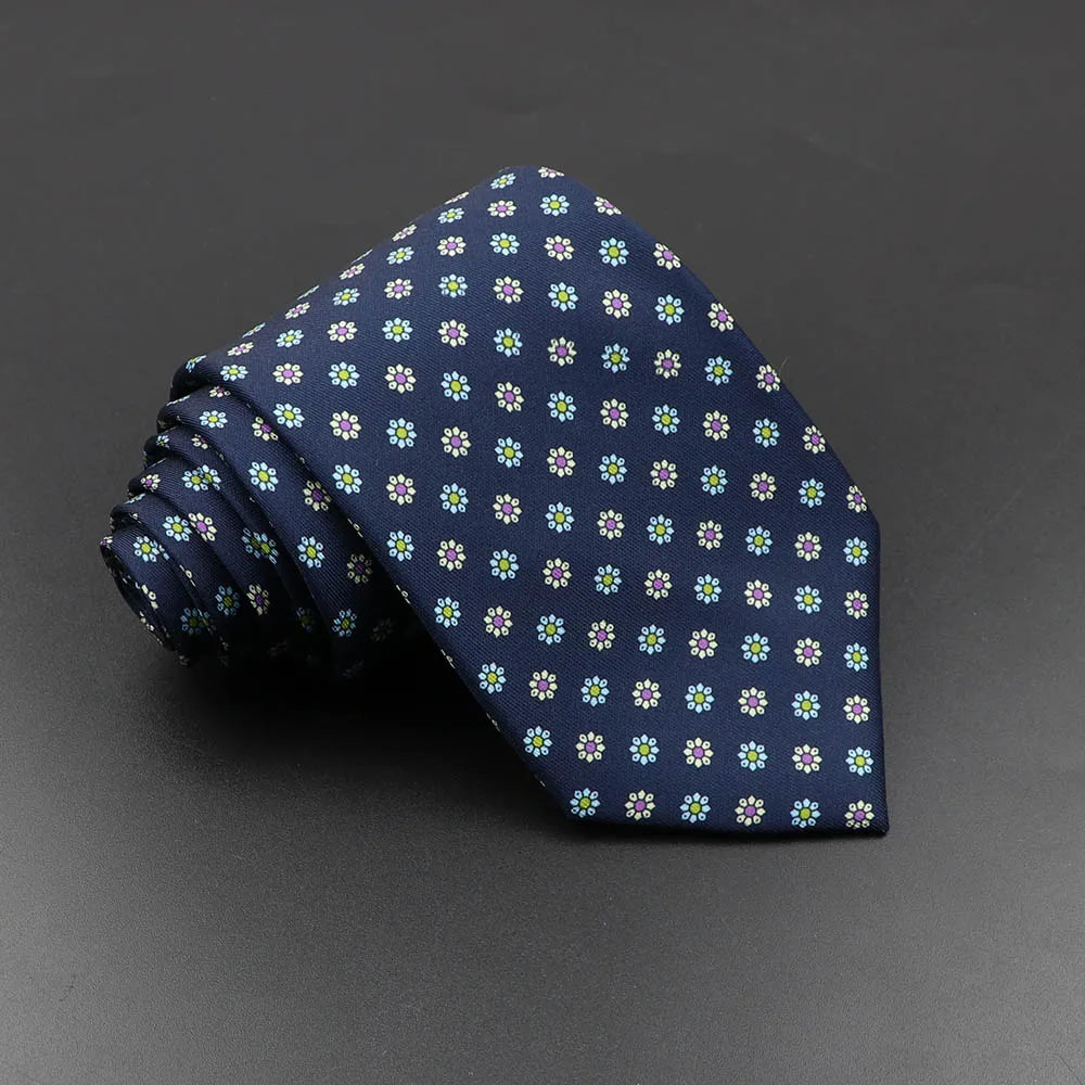 Silk 7.5cm Soft Colorful Novelty Necktie