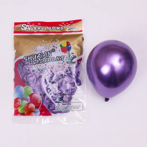 50 pcs 5" Chrome Metallic Helium Balloons