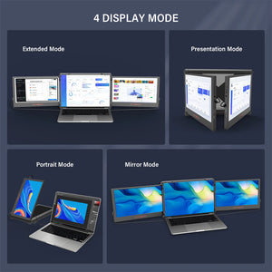 GTMEDIA 11.6" Portable Laptop Monitor Triple Dual Extender