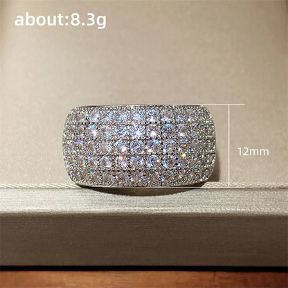 Micro Paved 5-Line Cubic Zirconia Ring