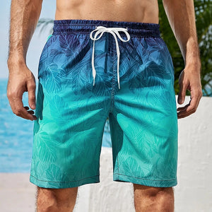 Gradient Palm Trees Hawaiian Beach Shorts