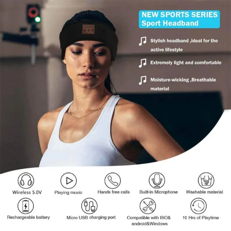 HYE Bluetooth Earphones  Headband Elastic Wireless Headphones