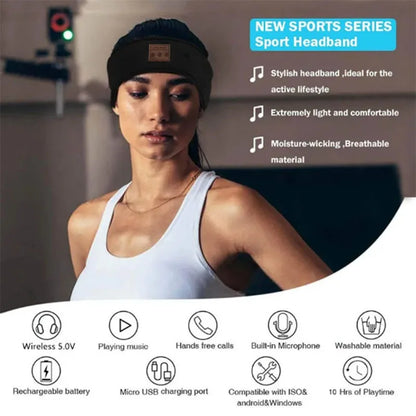 HYE Bluetooth Earphones  Headband Elastic Wireless Headphones