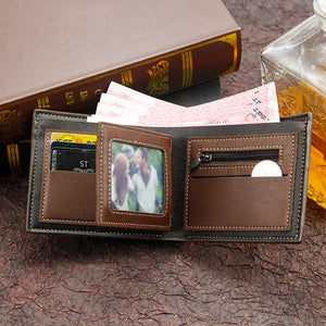 Slim Short Frosted Faux Leather Wallet