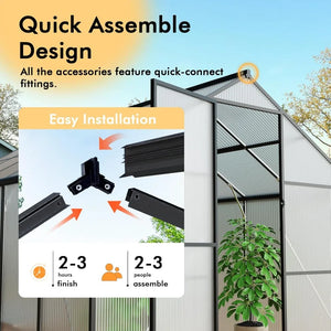 8×14FT Heavy Duty Walk-in Greenhouse