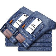 2-piece Set  WhinLEE Black and Blue Business Elite Micro Elastic Straight Leg Multi-craft Jeans