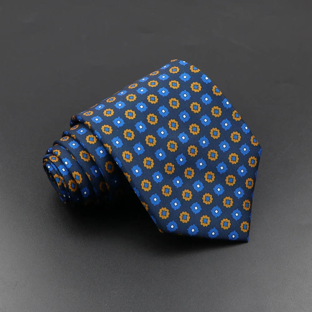 Silk 7.5cm Soft Colorful Novelty Necktie