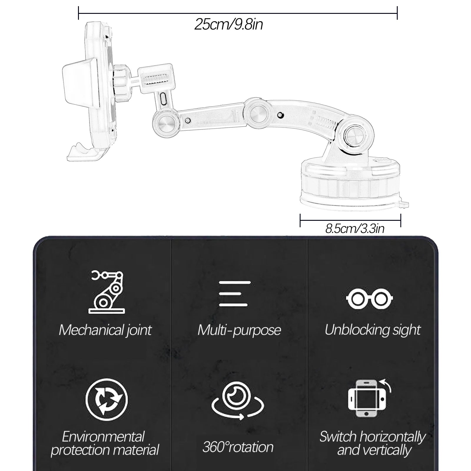 360 Rotation Universal Cell Phone Holder Stand