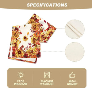 Autumn Sunflower Pattern Table Runner