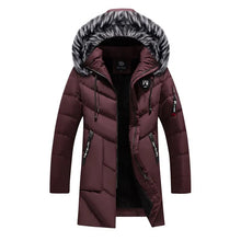 Long Fur Collar Thermal Hooded Coat