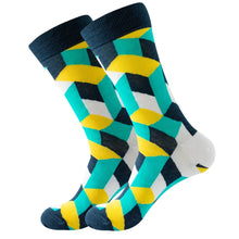 Happy Colorful Striped Combed Cotton Socks