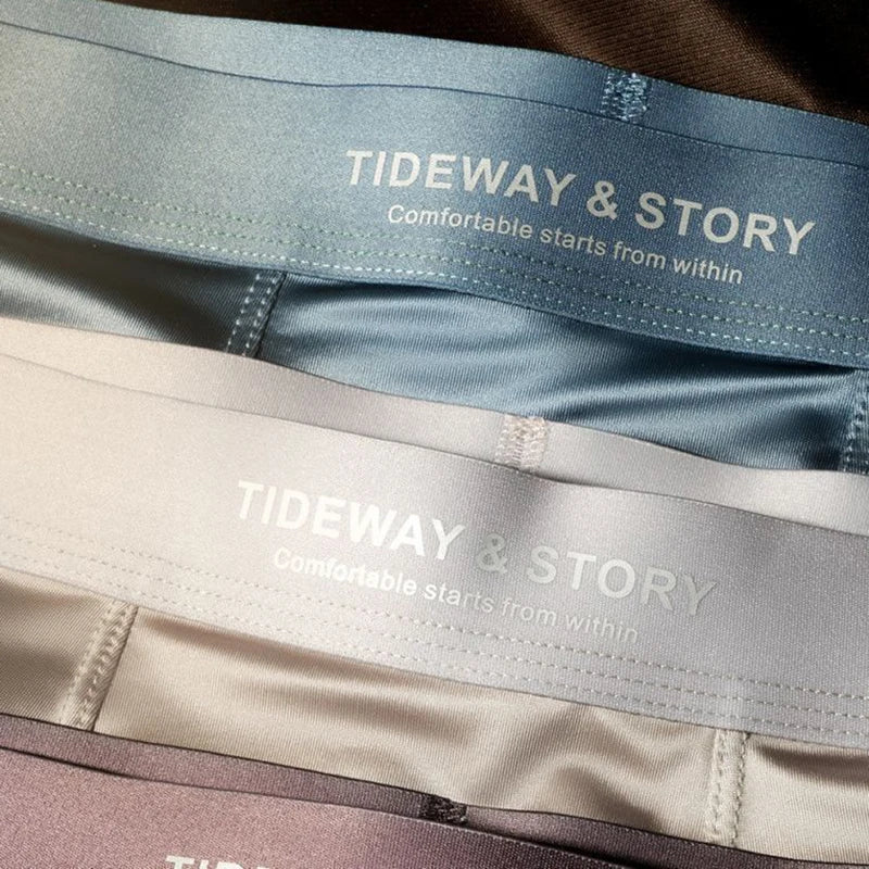 4PCS Light Satin Silk Breathable Boxers